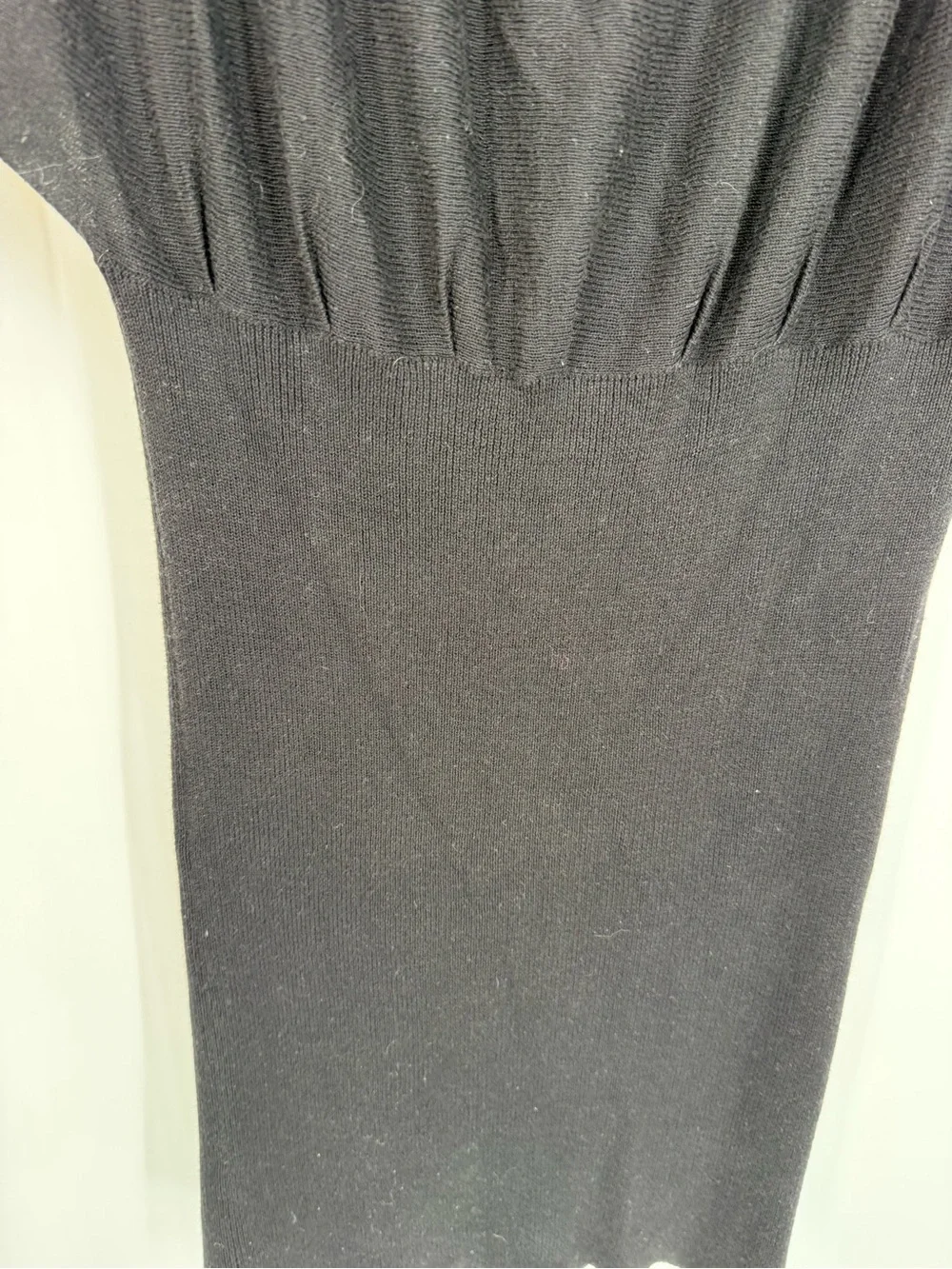 Free People Women Black Top‎ Small Crochet Sleeves Fitted Boho Goth Minimalist